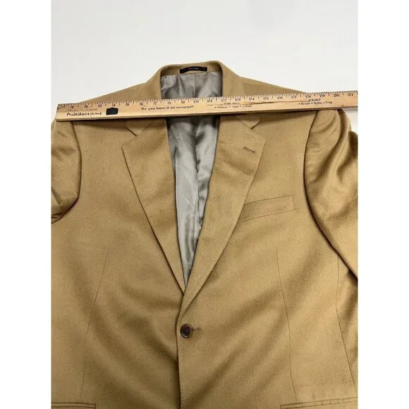 Hart Schaffner Marx X Loro Piana Blazer Jacket Beige Cashmere Size 44L Nice
